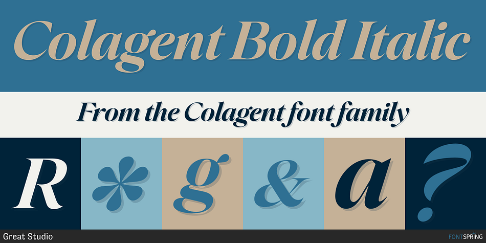 Colagent Bold Italic Font