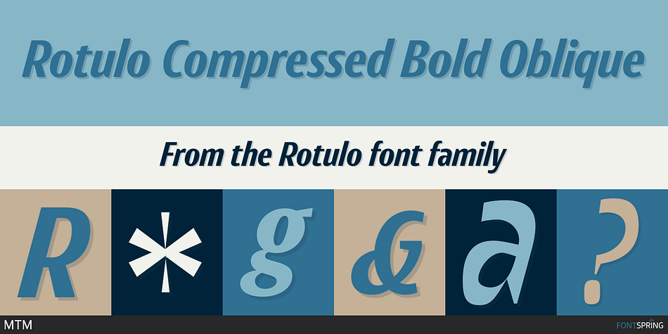 Rotulo Compressed Bold Oblique Font