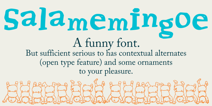 Displaying the beauty and characteristics of the Salamemingoe font family.