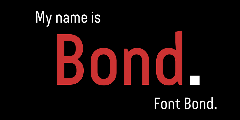 Displaying the beauty and characteristics of the Bond 4F font family.