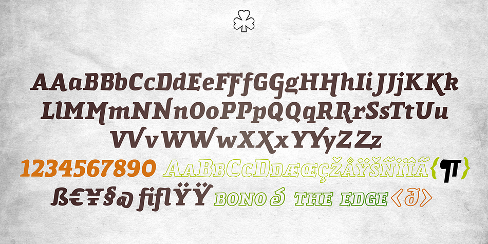 Highlighting the St Patrick font family.