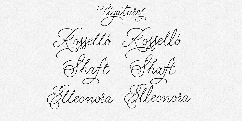 To get the alternate glyph just add "+","*","--","__","++" or "==" before the letter in any OpenType savvy application  or manually select the characters from Glyph Palette.