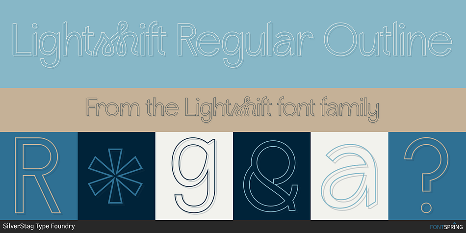 Lightshift Regular Outline Font