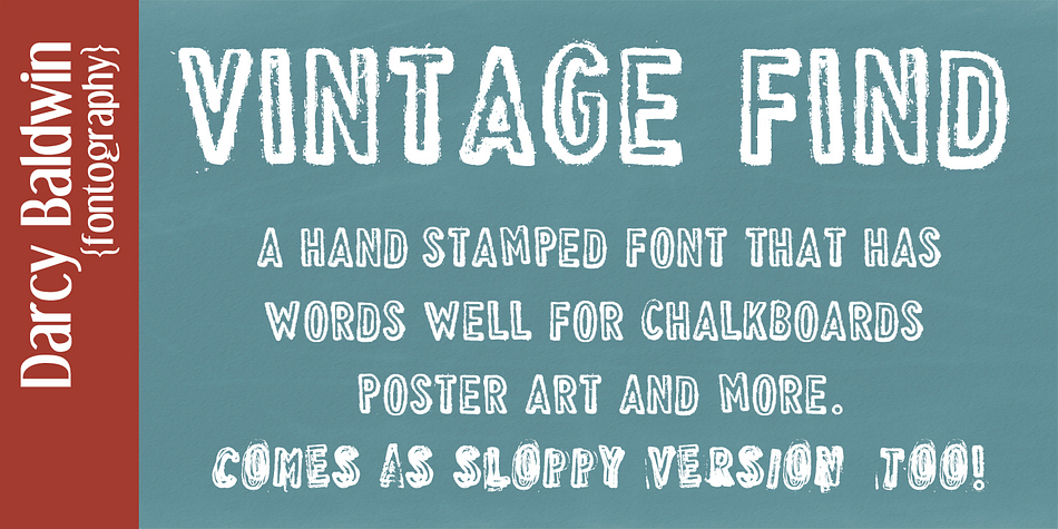 Displaying the beauty and characteristics of the Vintage Find font family.