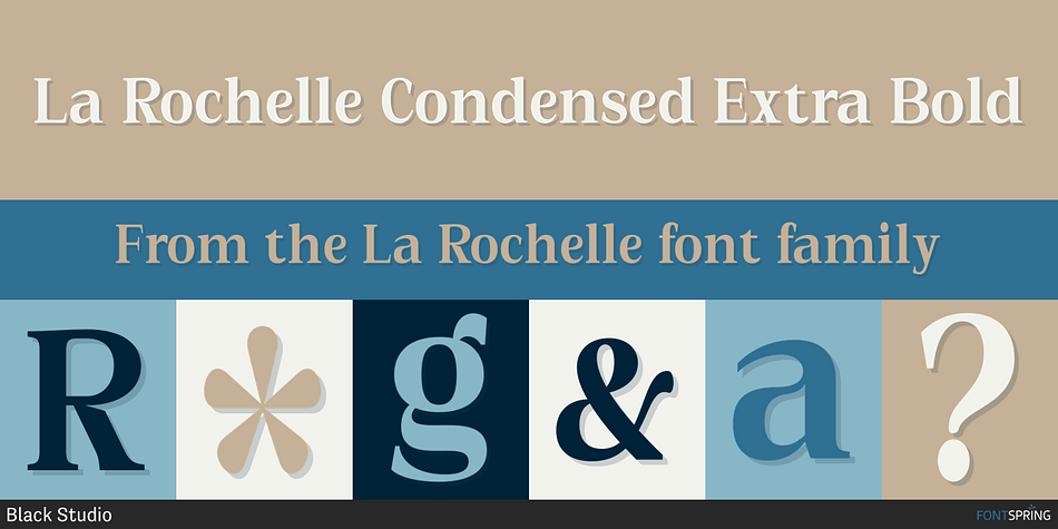 La Rochelle Condensed Extra Bold Font