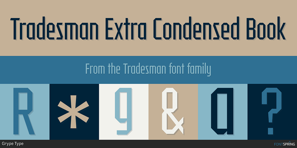 Tradesman Extra Condensed Book Font