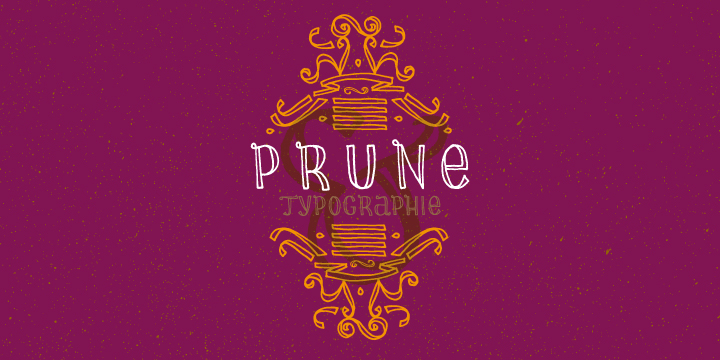 Displaying the beauty and characteristics of the Prune font family.
