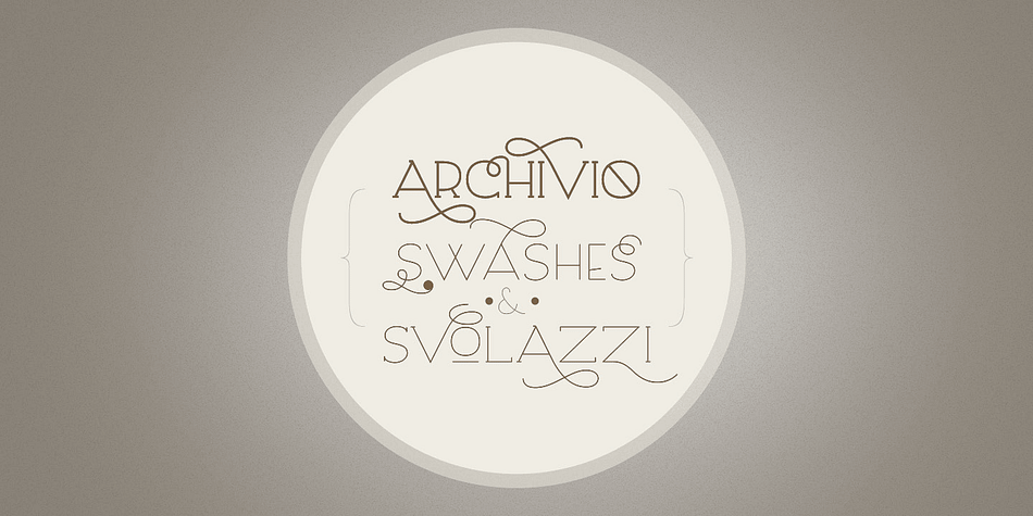 Highlighting the Archivio font family.