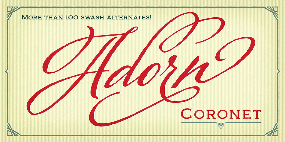Adorn Collection has good Latin language support and features seven extra dingbat fonts.