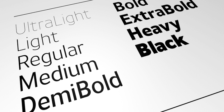 Straight lines are combined with precision curves to form a functional and versatile font best suited for a wide range of applications.
