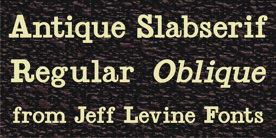 Antique Slabserif JNL is a reinterpretation of Monotype