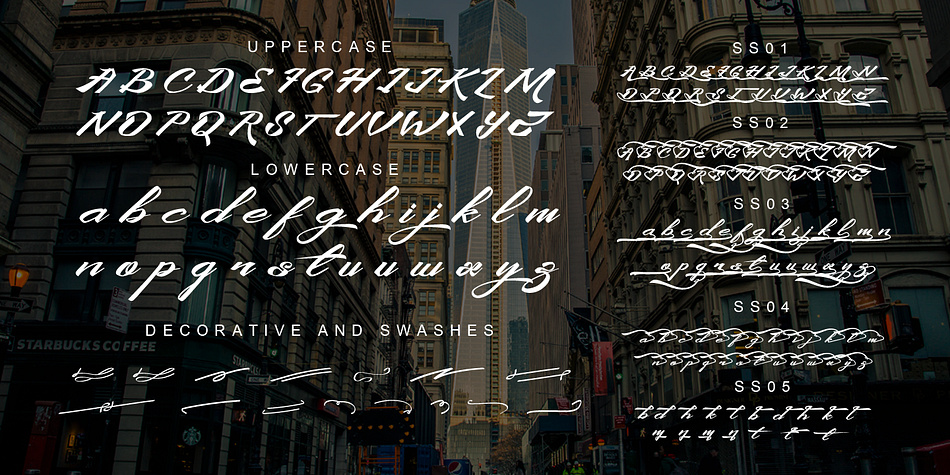 King City font family sample image.