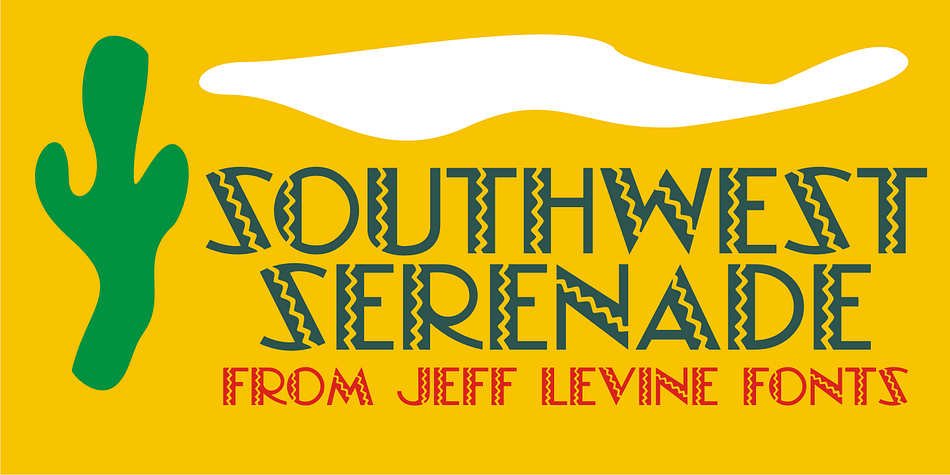 The 1940s-era hand-lettered title on vintage sheet music for the song hit “Donkey Serenade” had an interpretation of the classic typeface “Broadway” used in a Mexican/Southwest motif with wavy lines cutting through the letters.