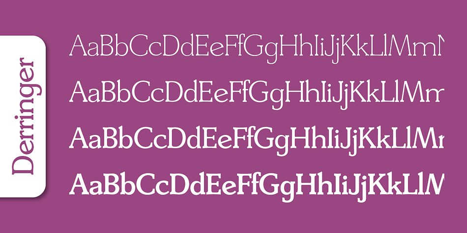 Emphasizing the favorited Derringer Serial font family.