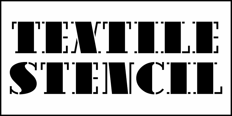 Textile Stencil JNL Font