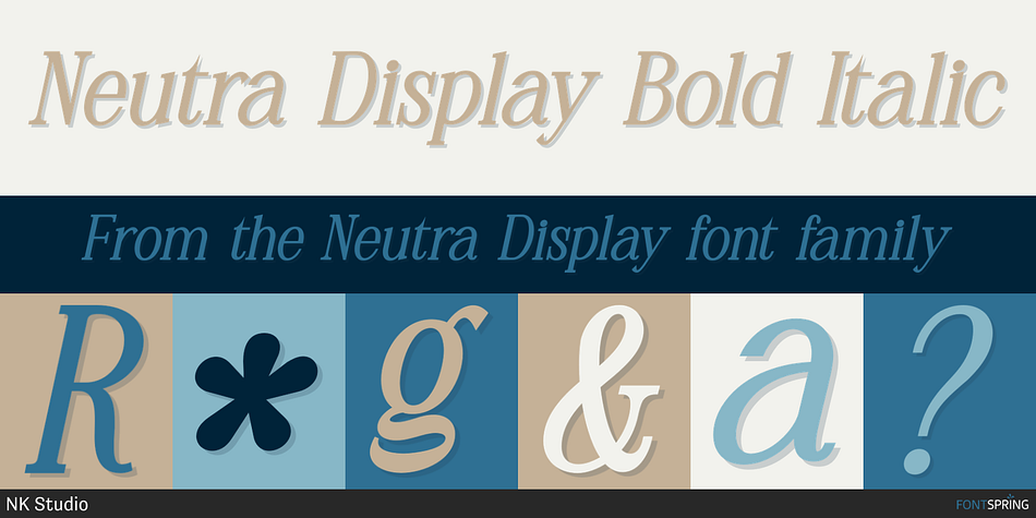 Neutra Display Bold Italic Font