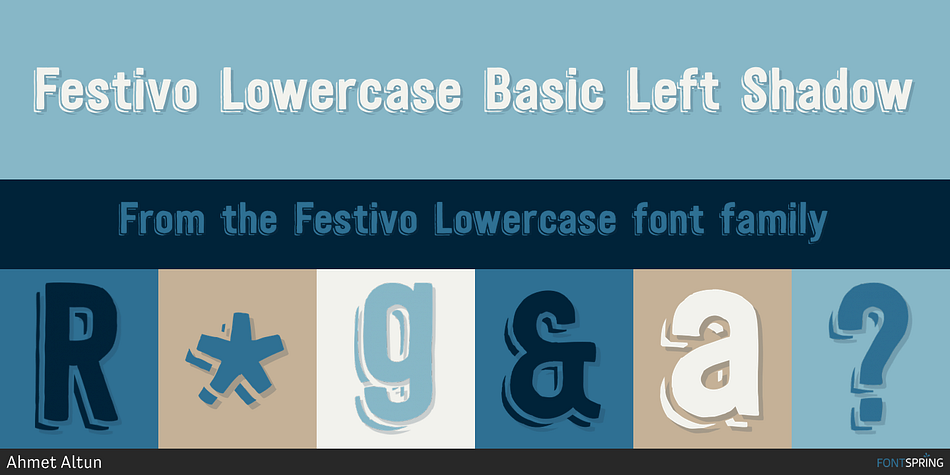 Festivo Lowercase Basic Left Shadow Font