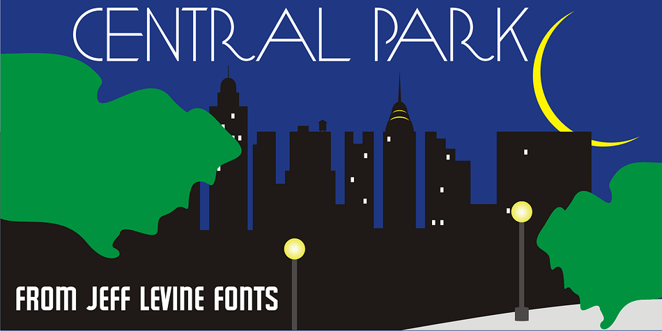 The beautiful Art Deco monoline pen lettering on the cover of a 1940s piece of sheet music inspired Central Park JNL.