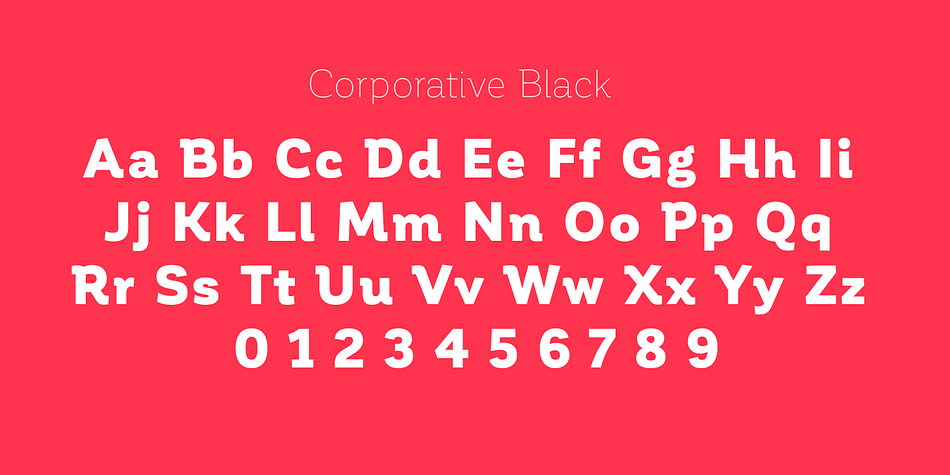 The family consists of 64 fonts: a basic family that includes 8 weights plus italics, an alternative family of 8 weights with matching italics and 2 condensed families, one regular and one alternative, both with italics.