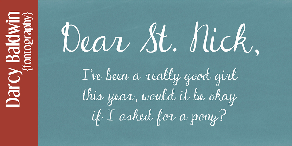 Displaying the beauty and characteristics of the Dear St. Nick font family.