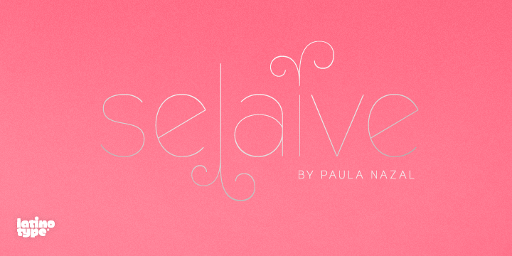 Selaive is a geometric typeface that has an air of rebelliousness.