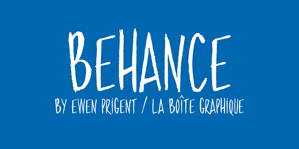 Displaying the beauty and characteristics of the Behance font family.