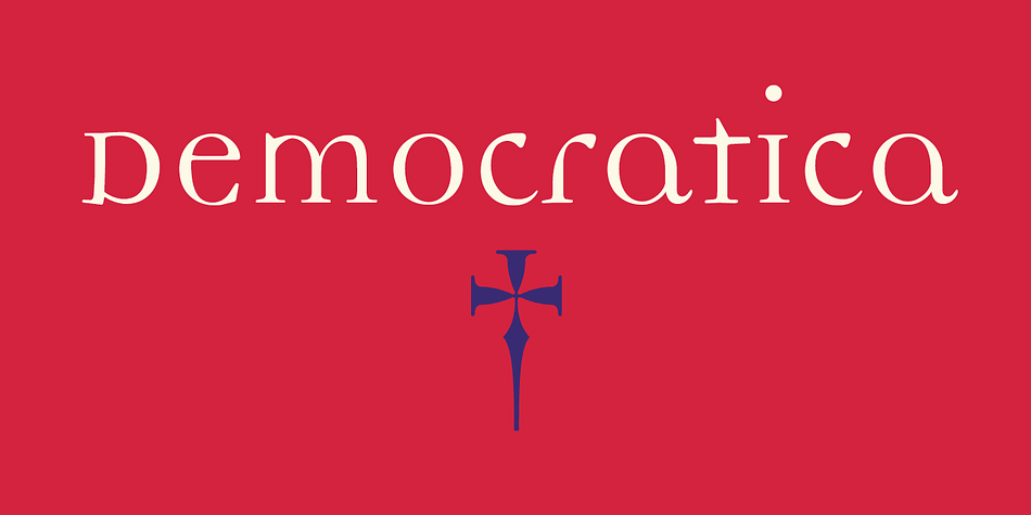 Democratica is a synthesis of the connections between the crude struggle for democracy in the former USSR and the crudeness of the many recent modular typeface designs.