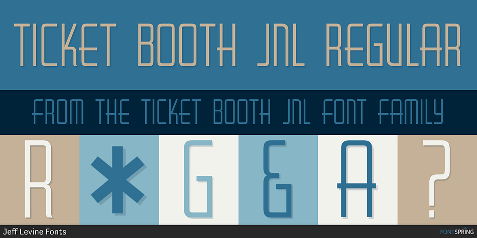 Ticket Booth JNL Regular Font