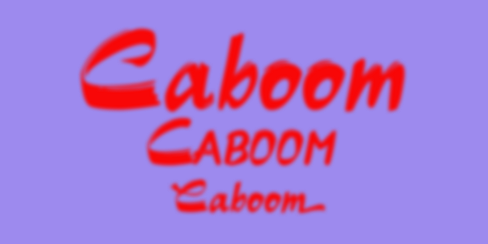 Displaying the beauty and characteristics of the Caboom font family.