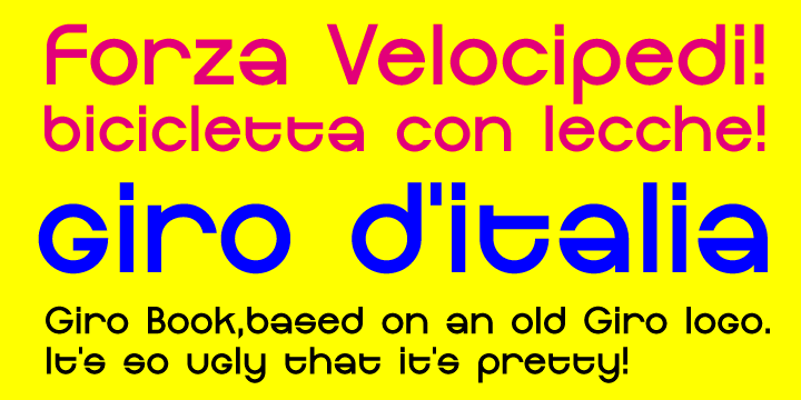 Displaying the beauty and characteristics of the Giro font family.