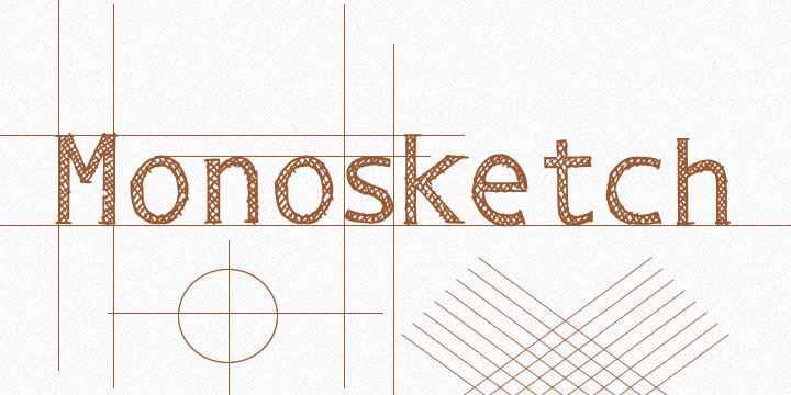 Monosketch is a hand-drawn font inspired by monospaced fonts like Andale Mono.