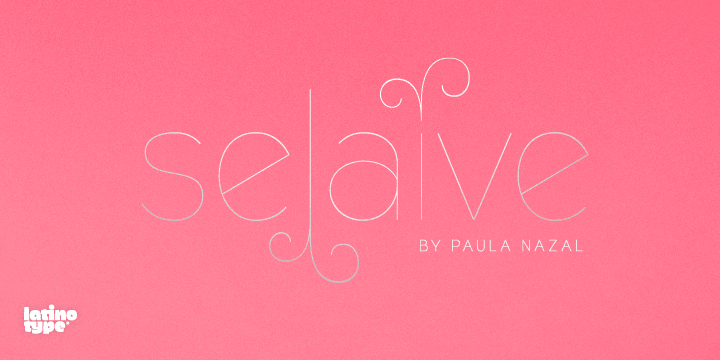 Selaive is a geometric typeface that has an air of rebelliousness.