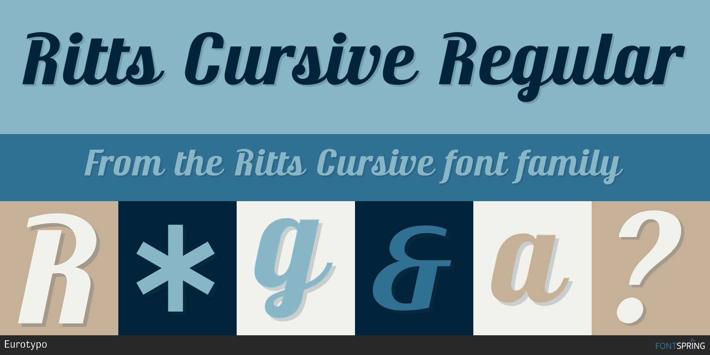 Similar fonts to ritts cursive
