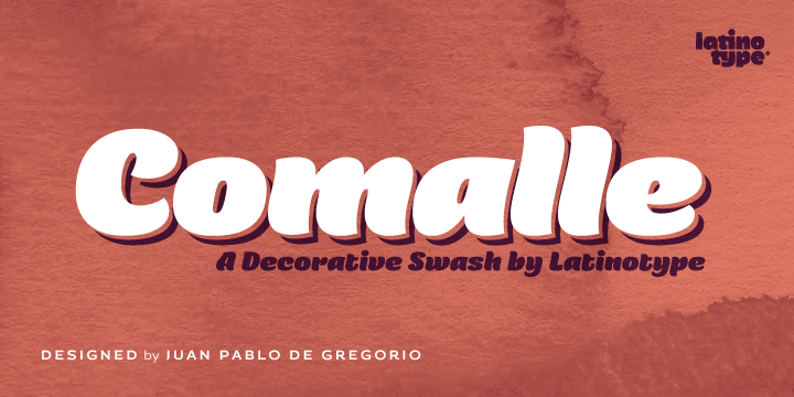 Comalle is an organic typeface that rescues some elements of handwritten script, but its stroke does not necessarily answer to a literal calligraphy structure.