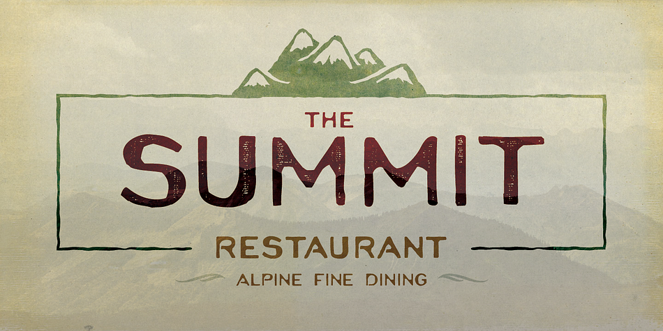 Moraine is a small caps typeface, and both upper and lowercase have alternates.