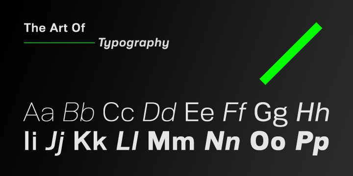 Substance font family example.