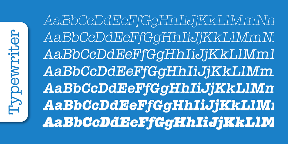 Emphasizing the popular Typewriter Serial font family.