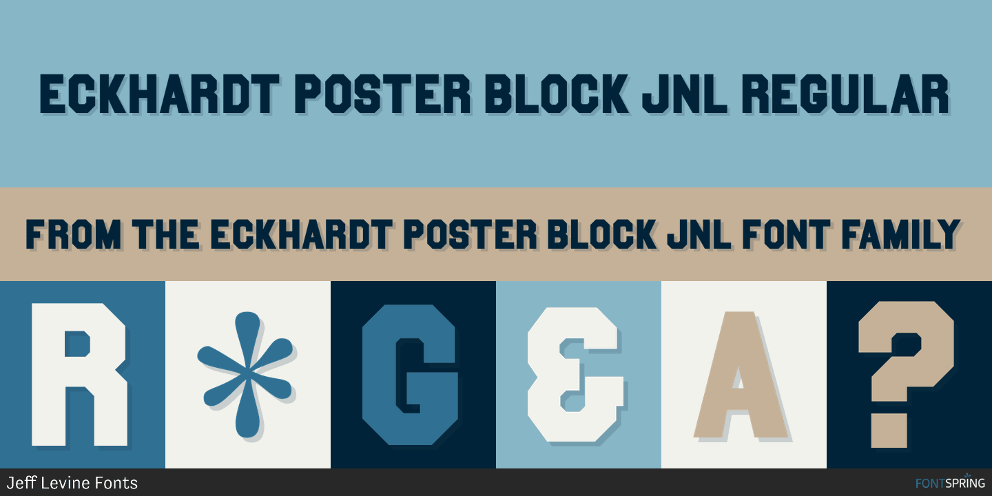 Eckhardt Poster Block JNL Font
