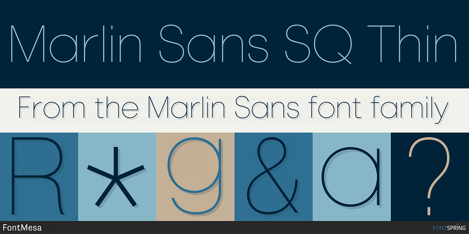 Marlin Sans SQ Thin Font