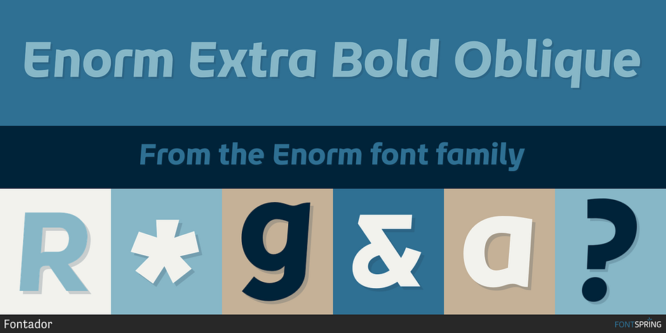 Enorm Extra Bold Oblique Font
