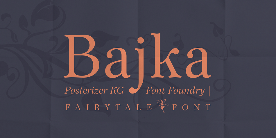 Bajka (or Fairy tale in English) is a Baskerville font family made for children’s fairy tale books.