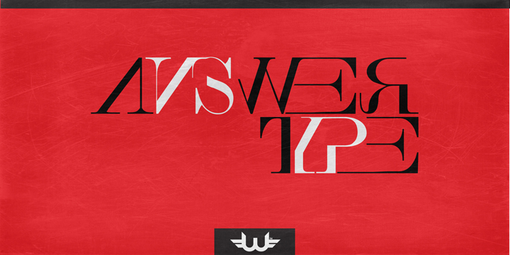 Highlighting the Answer Type font family.