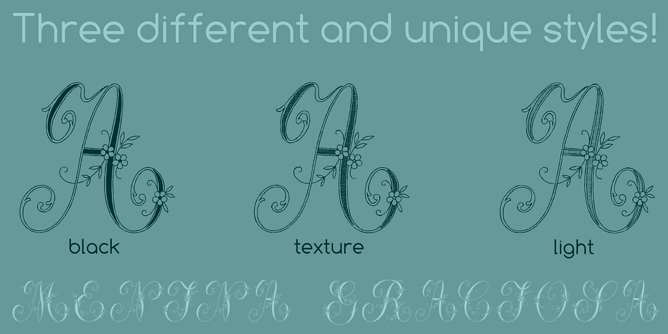 Highlighting the Menina Graciosa font family.