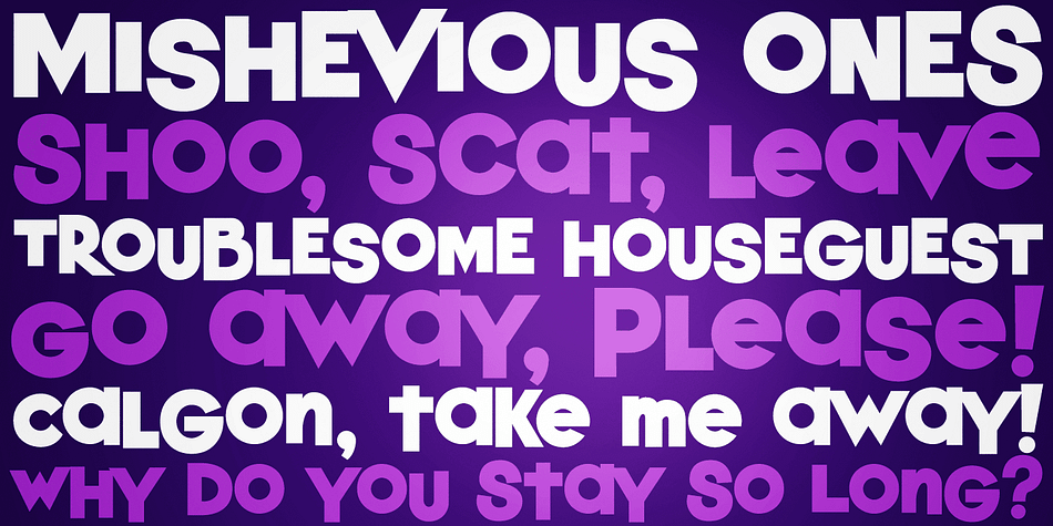 Houseguest is fun, childish, heavyweight offbeat sans serif font with an alternate caps set, and a stylistic alternates to swap in a handful of lowercase styles for a unicase mix.