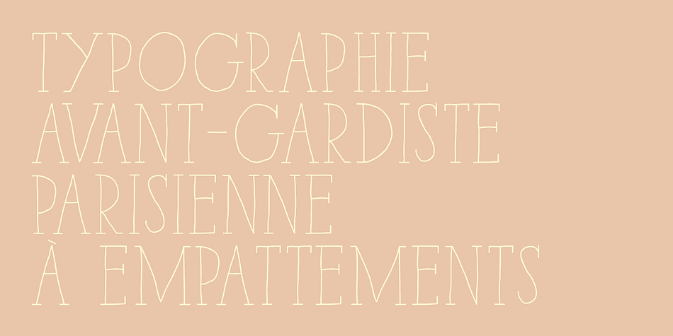 It’s an all-caps thin font, with Art Deco ornaments and extended glyphs for many languages.