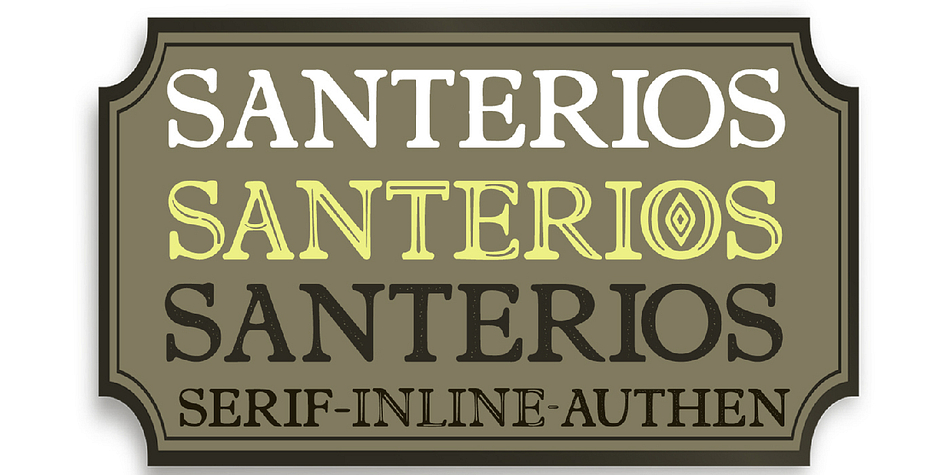 Santerios existing Serif & Serif font Santos smart and perfect.