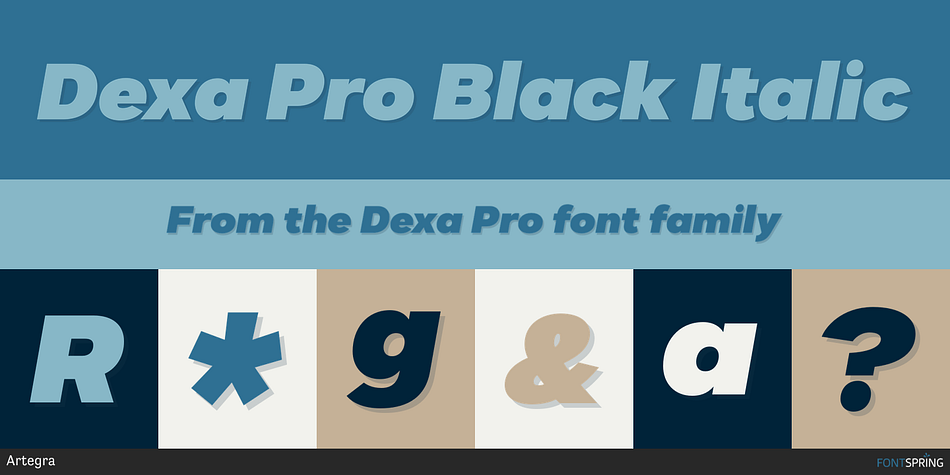 Dexa Pro Black Italic Font