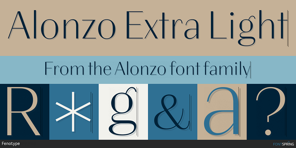 Alonzo Extra Light Font
