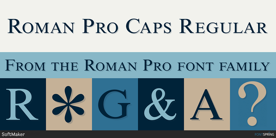 Roman Pro Caps Regular Font