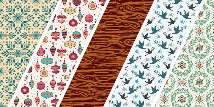 Also included in your download: colored EPS files of all 25 pattern tiles!